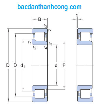 Vòng bi bạc đạn NJ 2218 ECP SKF NSK NTN KOYO FAG NACHI 90x160x40 mm