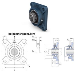 Bạc đạn gối đỡ UKF217 Asahi SKF NSK NTN LK chính hãng giá rẻ