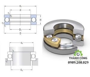 Vòng bi bạc đạn chà 51412 M 60x130x51 SKF Koyo NTN KG Nachi NSK