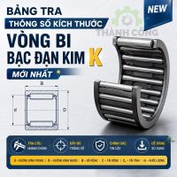 Bảng tra thông số vòng bi bạc đạn kim K chính xác nhất